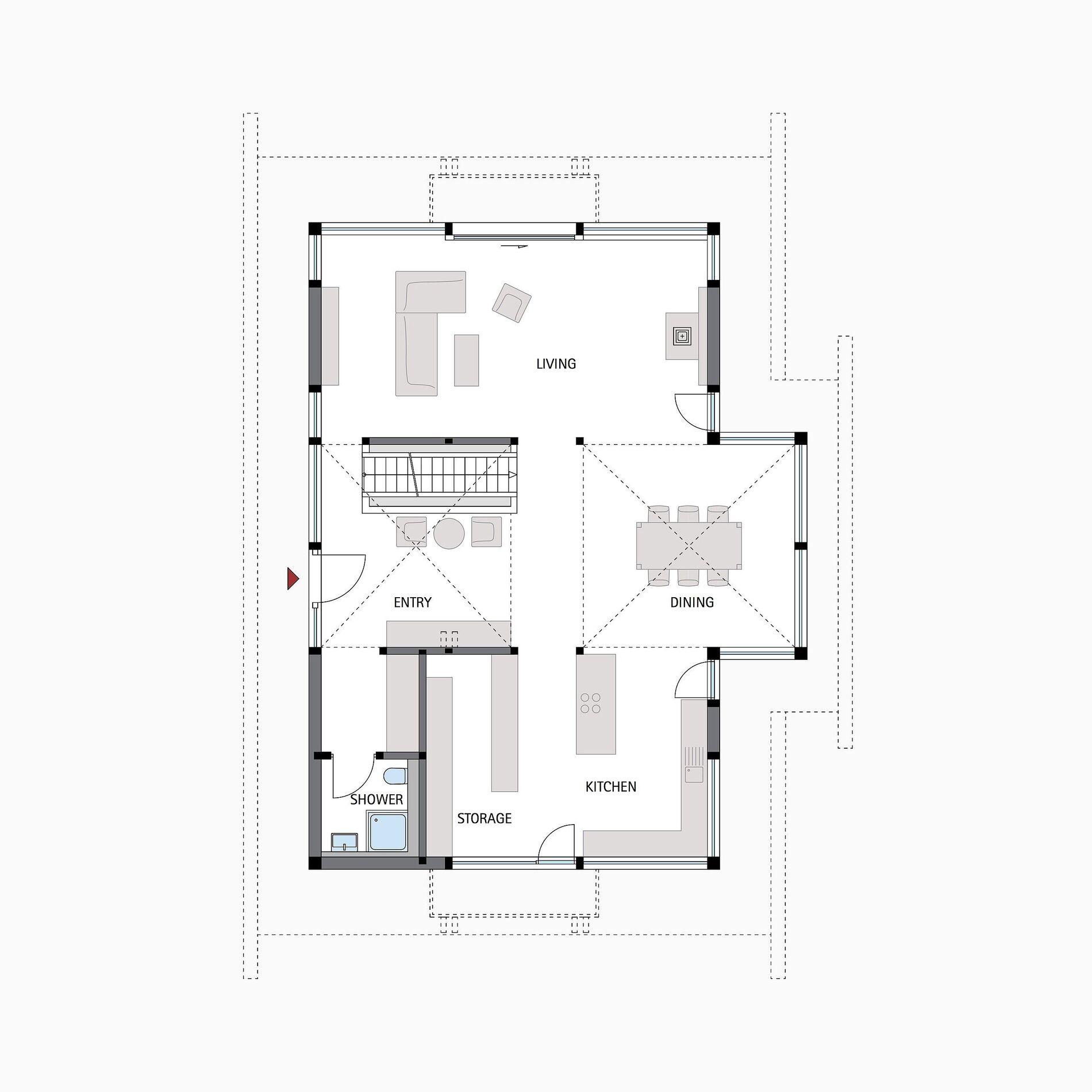 Architektenhaus mit gemütlichem Interieur und ausgewählten Designmöbeln
