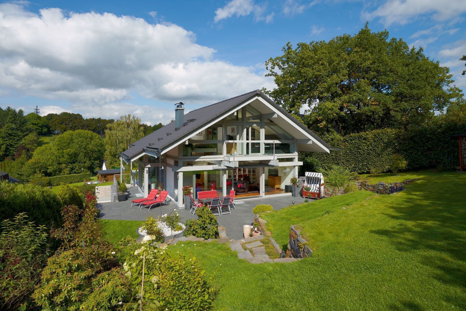Familientraum in offener Bauweise, HUF Haus im Grünen