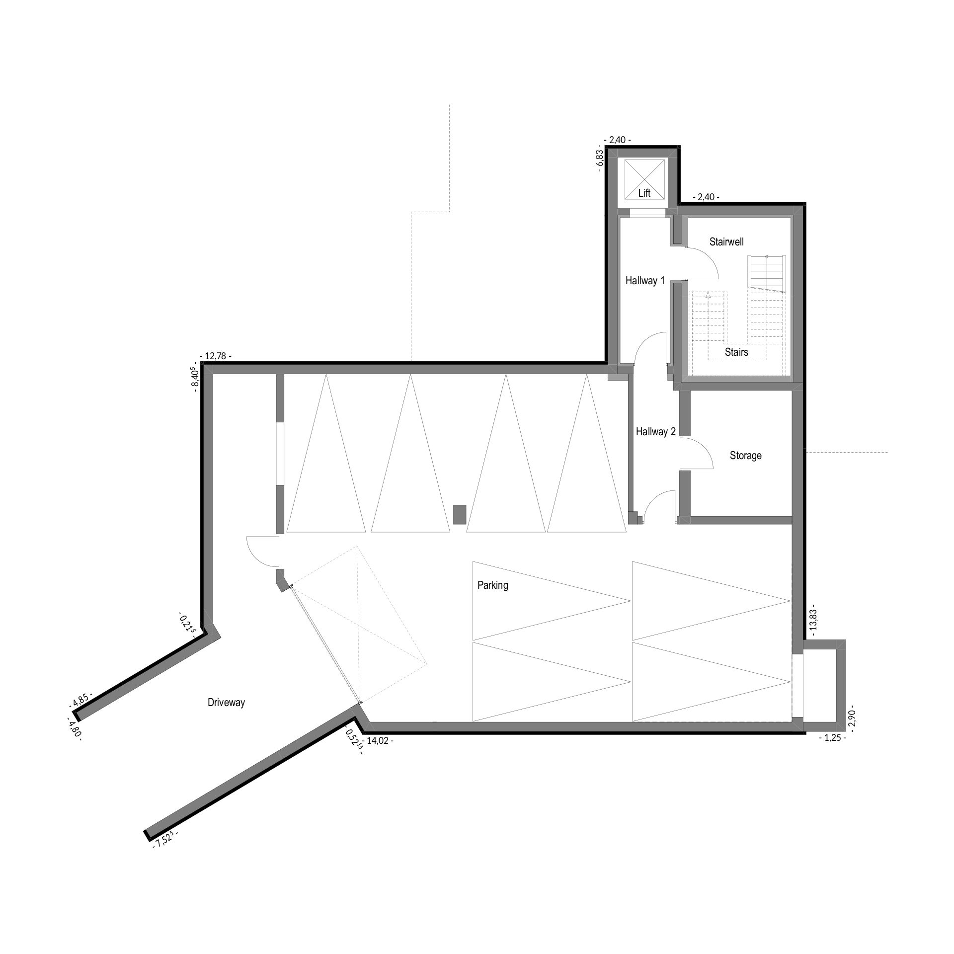 Architektenhaus Grundrisslayout Premiumhaus mit innovativem Grundriss und Raumaufteilung