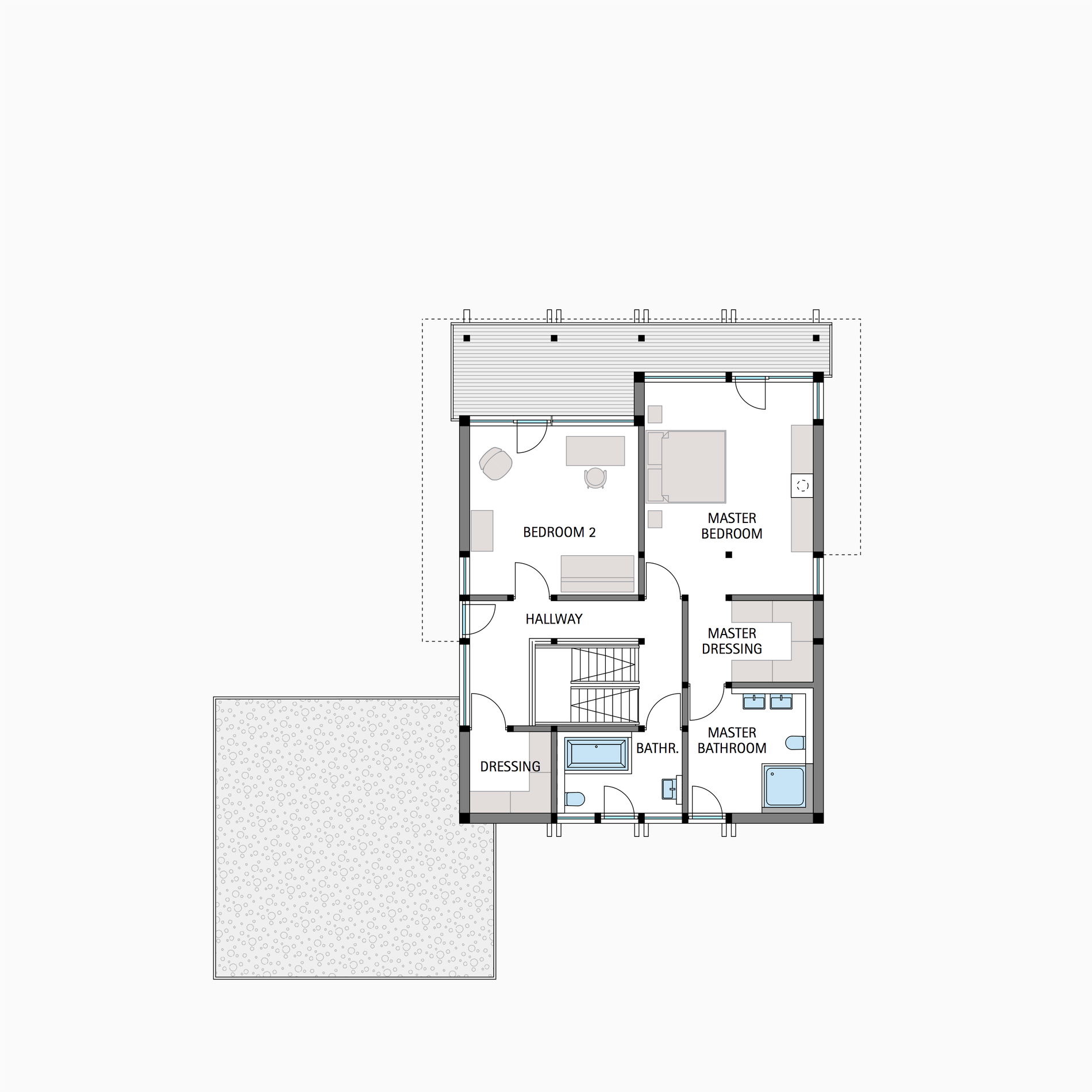 Moderne Architektur mit klaren Linien und eleganter Raumaufteilung