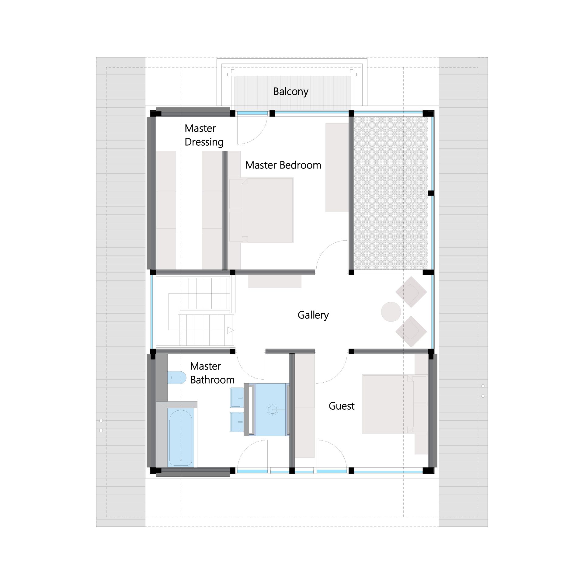 Stilvolles Architektenhaus Grundriss Gemütlicher Familienhaus Grundriss mit vielseitigen Räumen