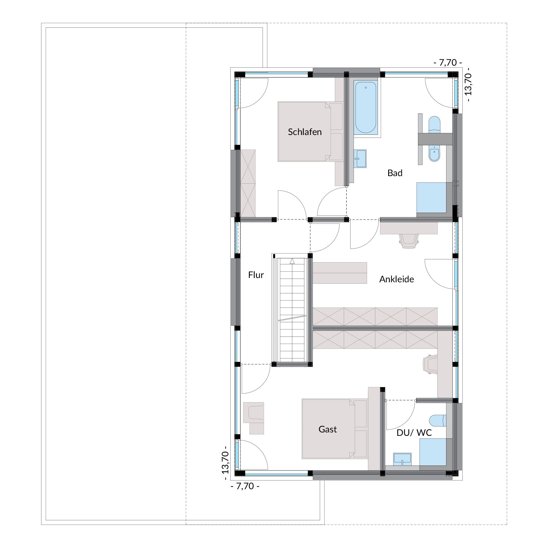 Moderne Fachwerkhaus Grundriss Stilvoller Grundriss eines modernen Fachwerkhauses