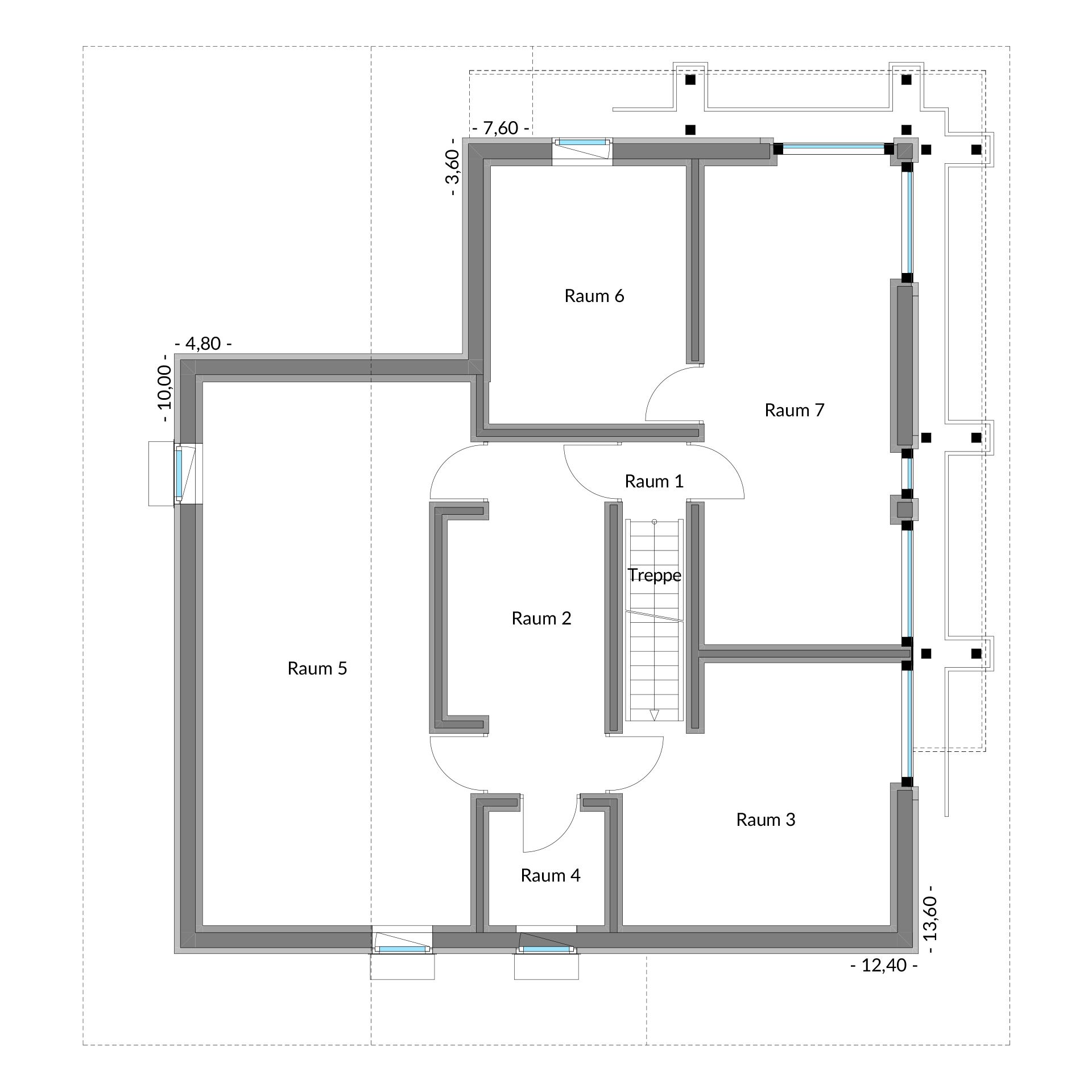 Moderne Fachwerkhaus Grundriss Funktionaler Grundriss eines stilvollen modernen Fachwerkhauses