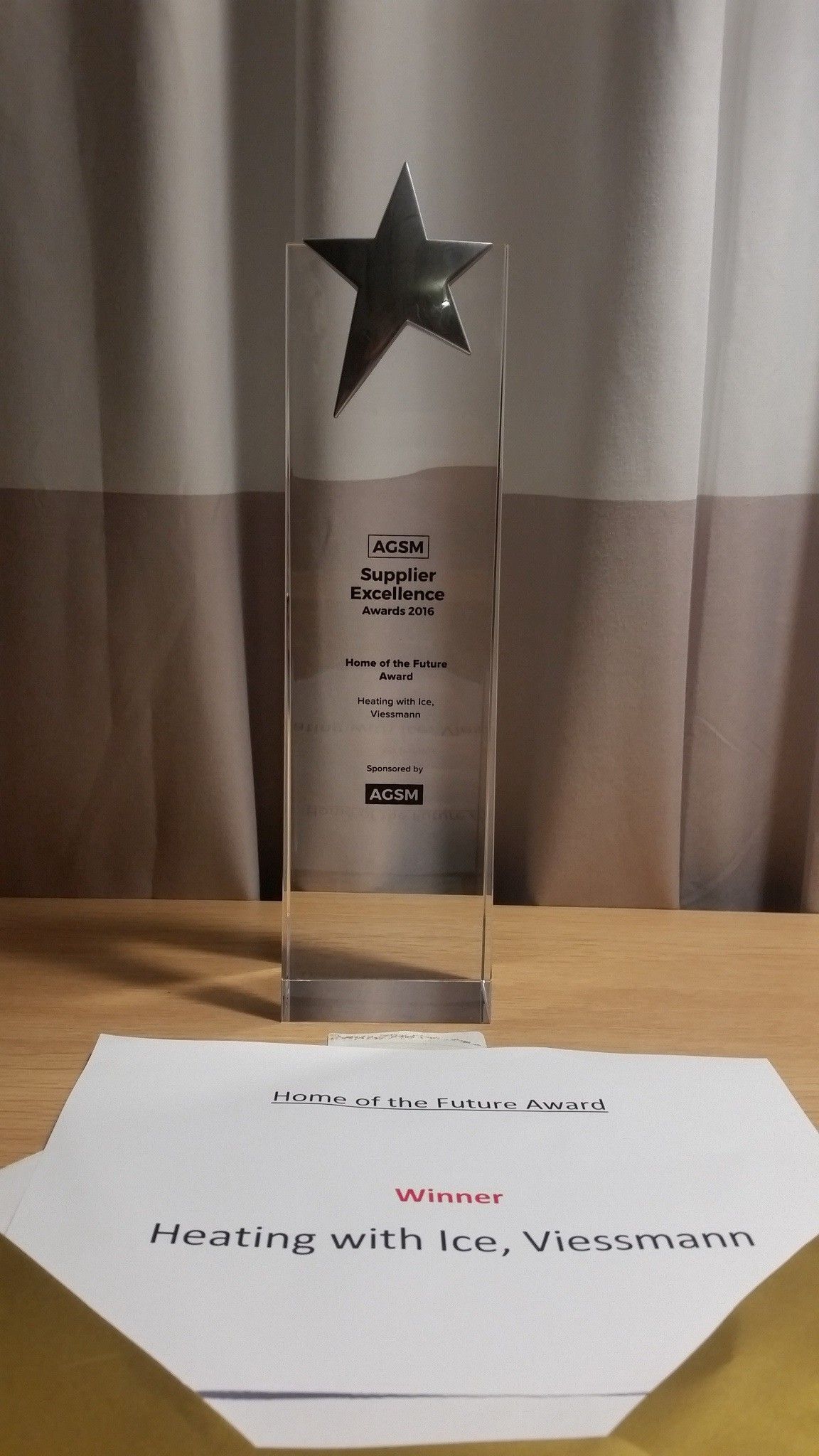 AGSM Supplier Excellence Award - Winner 2023 Award for 'Heating with Ice' by Viessmann, Home of the Future